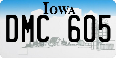 IA license plate DMC605