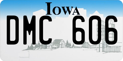 IA license plate DMC606