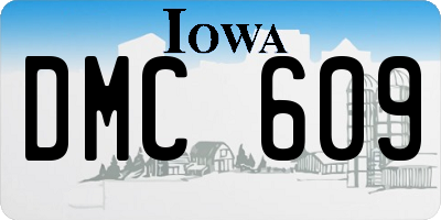 IA license plate DMC609