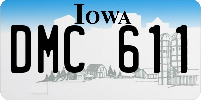 IA license plate DMC611