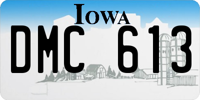 IA license plate DMC613