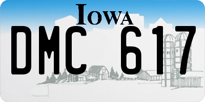 IA license plate DMC617