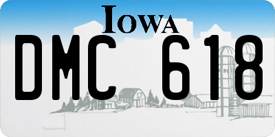 IA license plate DMC618