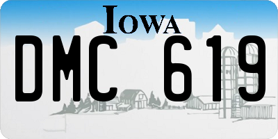 IA license plate DMC619