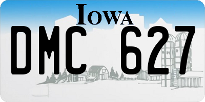 IA license plate DMC627
