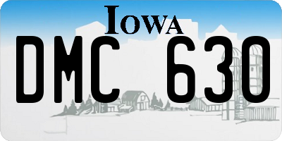 IA license plate DMC630