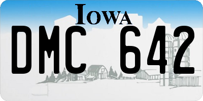 IA license plate DMC642