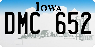 IA license plate DMC652