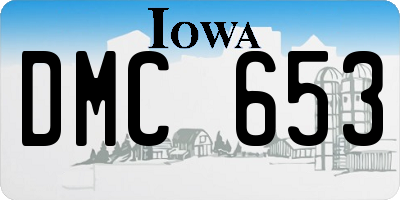 IA license plate DMC653