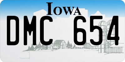 IA license plate DMC654