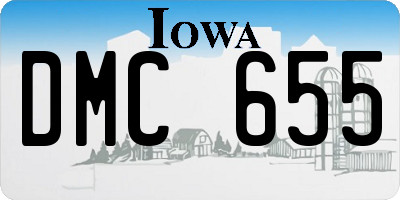 IA license plate DMC655