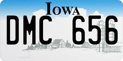IA license plate DMC656