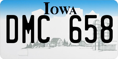 IA license plate DMC658