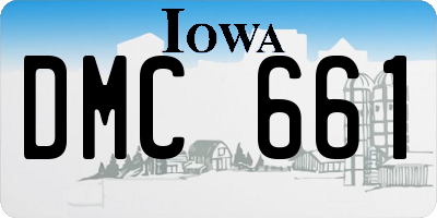 IA license plate DMC661