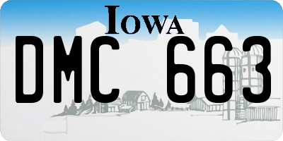 IA license plate DMC663