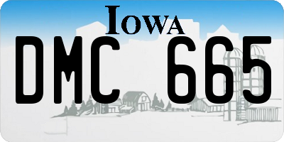 IA license plate DMC665