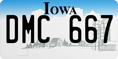 IA license plate DMC667