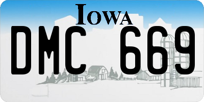 IA license plate DMC669