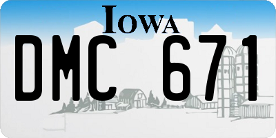 IA license plate DMC671