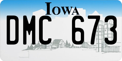 IA license plate DMC673