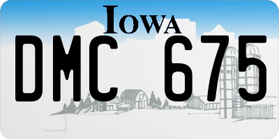 IA license plate DMC675