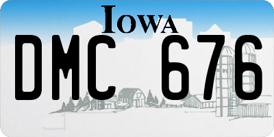 IA license plate DMC676