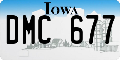 IA license plate DMC677