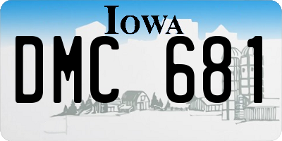 IA license plate DMC681