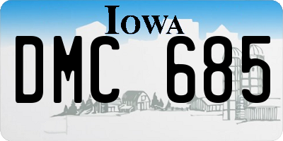 IA license plate DMC685