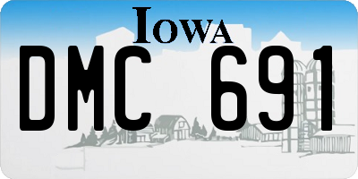 IA license plate DMC691