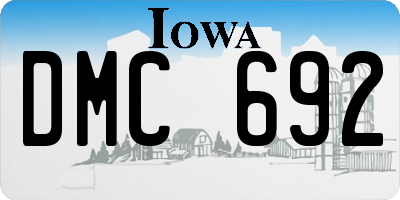 IA license plate DMC692
