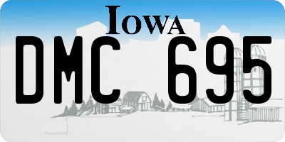 IA license plate DMC695
