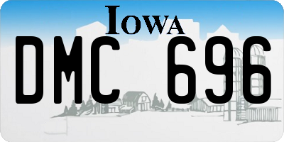 IA license plate DMC696