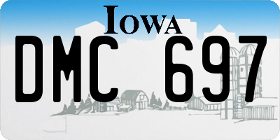IA license plate DMC697