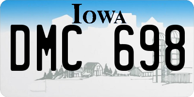 IA license plate DMC698