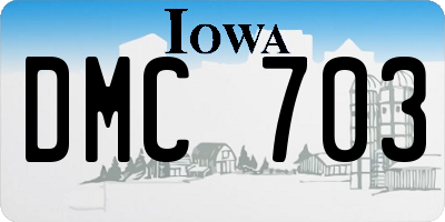 IA license plate DMC703