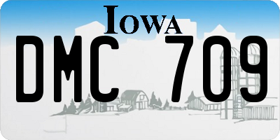 IA license plate DMC709