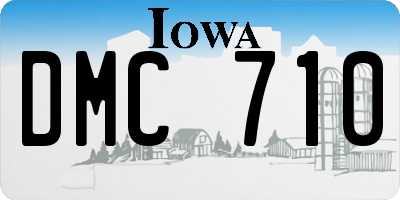 IA license plate DMC710