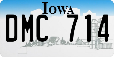 IA license plate DMC714