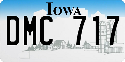 IA license plate DMC717