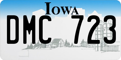 IA license plate DMC723