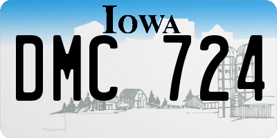 IA license plate DMC724