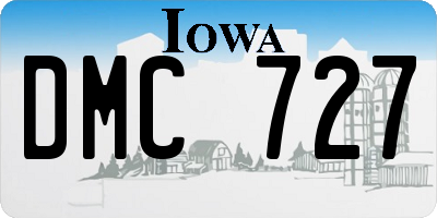 IA license plate DMC727