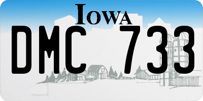 IA license plate DMC733