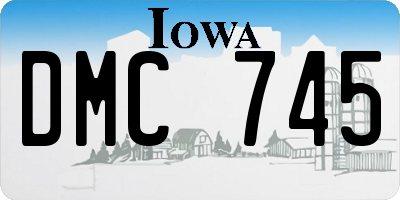 IA license plate DMC745