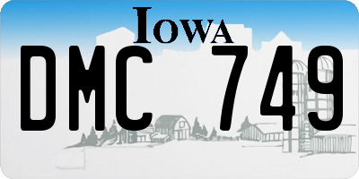 IA license plate DMC749