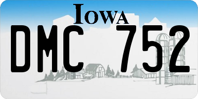 IA license plate DMC752