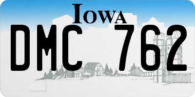 IA license plate DMC762