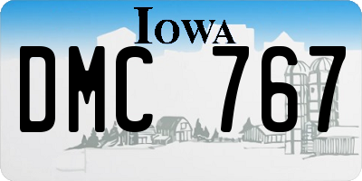 IA license plate DMC767