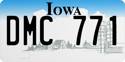 IA license plate DMC771